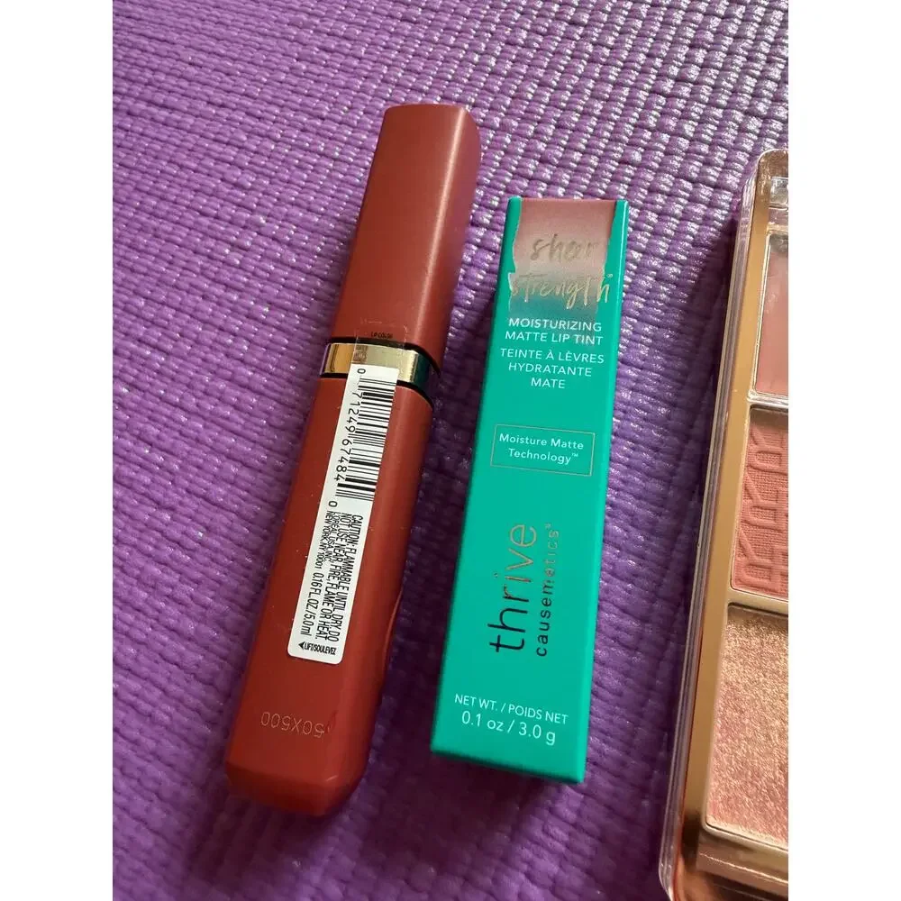 New Makeup Lot Thrive Cosmetics, Makeup Revolution Blush Milani, Loreal Lipstick